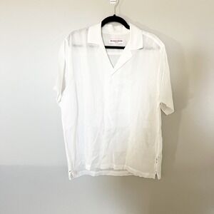 Orlebar Brown Marian Lino linen short sleeve button up shirt‎ size X-Large